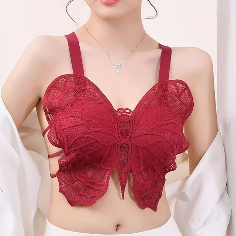 Sling Sexy Women Lace butterfly Bra Women’s Underwear Fashion Beauty Back Bra for Women